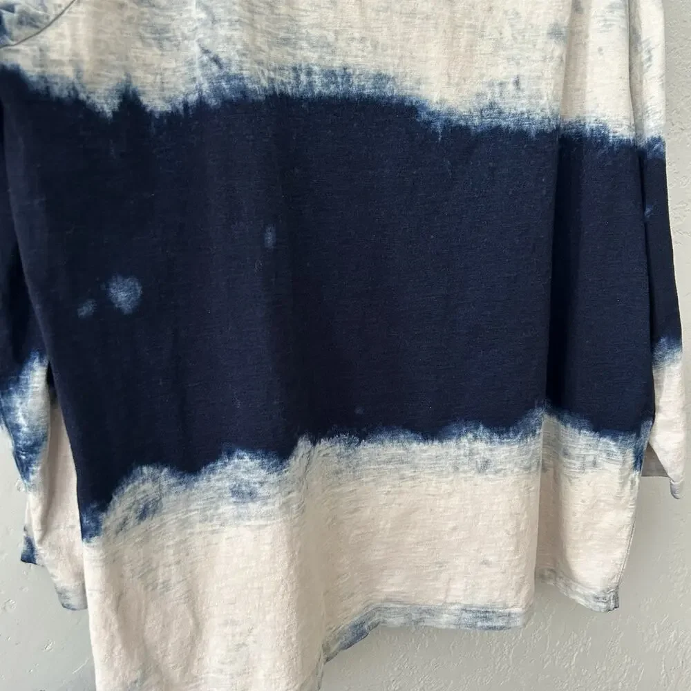 Polo Ralph Lauren Hoodie 4XB Big Blue White Tie Dye Long Sleeve Pony Cotton
